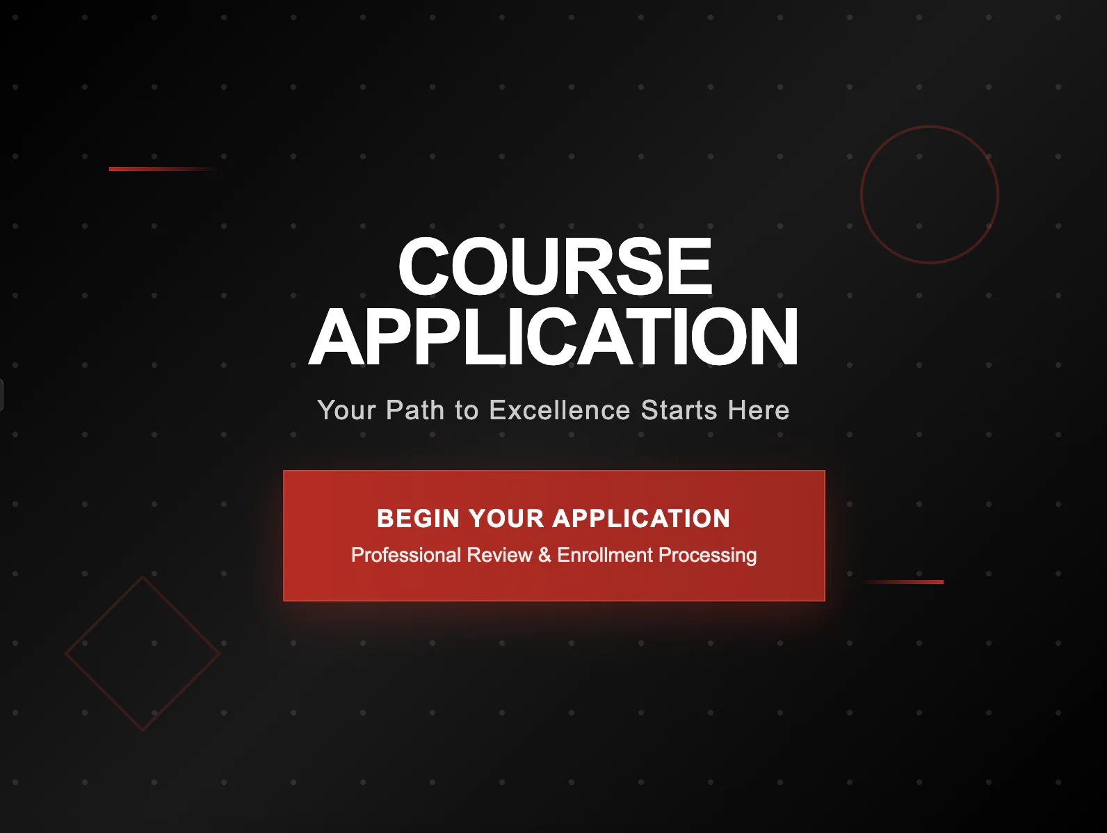 Course Application Fee